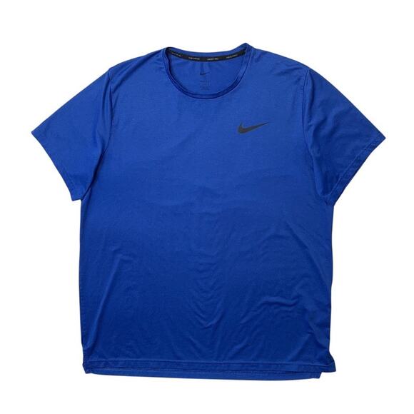 Nike Pro Shirt Mens L Large Surf Blue Dri Fit Short Sleeve Gym Training Running - Picture 1 of 10